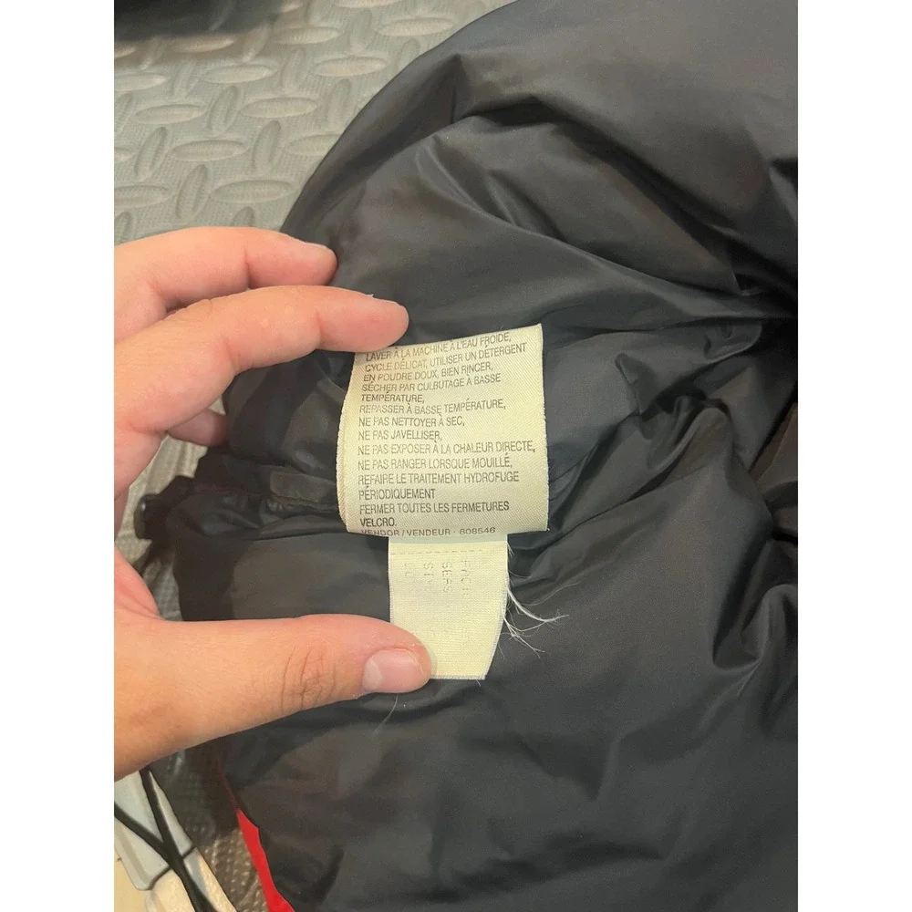 VINTAGE The North Face Vest Mens X Large Red Black Nuptse 700 Fill Down Puffer